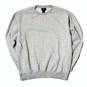 H&M Light Gray Melange Loose Fit Crewneck Sweater